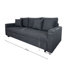 Load image into Gallery viewer, Hotel 3 Seater Sofabed in Dark Grey